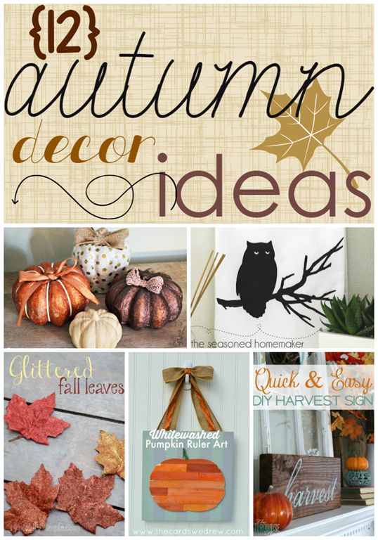 12 Autumn Home Decor Ideas at GingerSnapCrafts.com #linkparty #features
