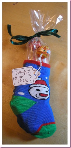 A Baby sock Christmas stocking A Baby sock Christmas stocking