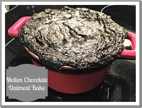 Molten Chocolate Oatmeal Bake