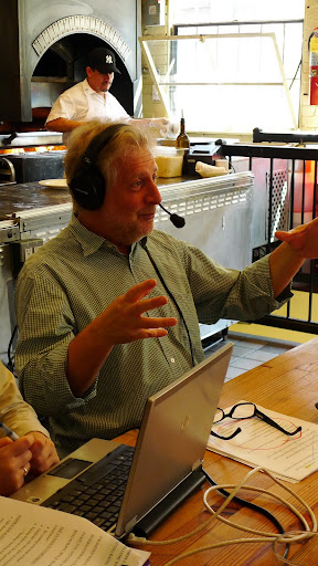 Chef Jonathan Waxman, welcoming his guests to the show.