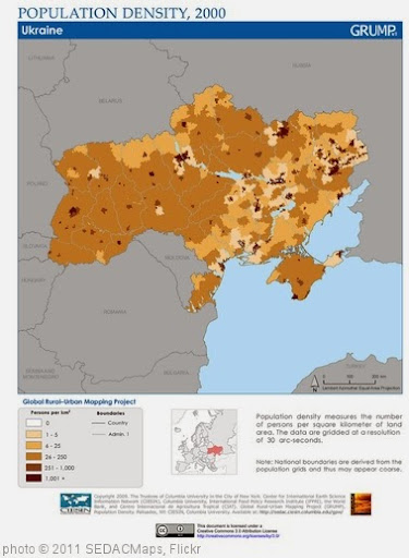 'Ukraine: Population Density, 2000' photo (c) 2011, SEDACMaps - license: http://creativecommons.org/licenses/by/2.0/