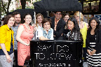The Martha Stewart Weddings team gathers round one of the rickshaws. The Martha Stewart Weddings team gathers round one of the rickshaws.