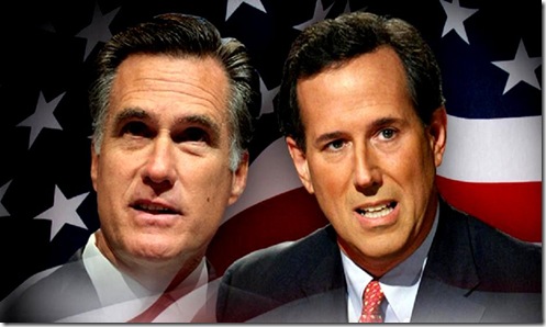 Romney-Santorum & US Flag Romney-Santorum & US Flag