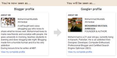 google plus profile for blogger