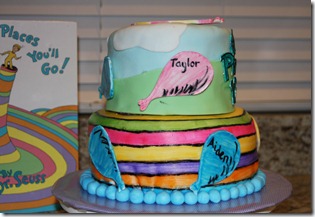 Oh the Places You'll Go graduation cake 005
