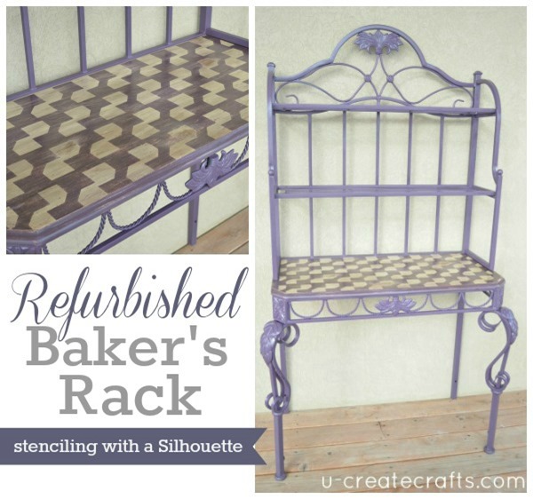 Refurbished Baker's Rack Tutorial at u-createcrafts.com