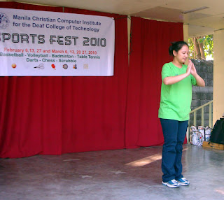 Kathrina May Gonzales gives the Opening Prayer