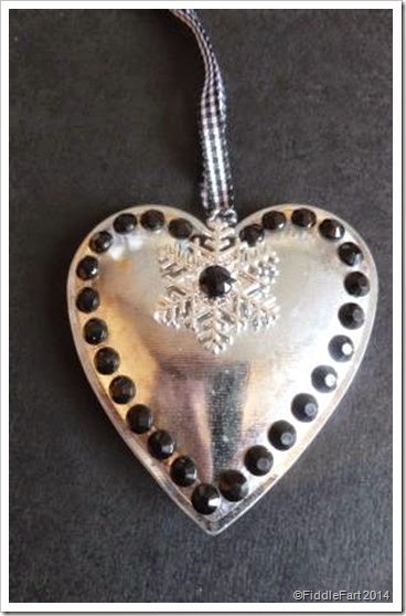 snowflake heart decoration. tag