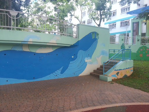 Giant Blue Whale Mural