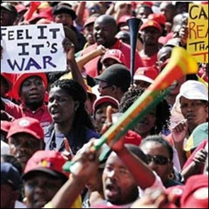 Afrikaans pupils attacked by black striking teachers Afrikaans pupils attacked by black striking teachers