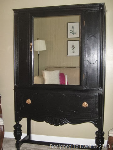 Black Mirrored China Cabinet