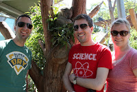 Posing with Arthur the koala