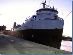 5274a Michigan - Sault Sainte Marie, MI - Soo Locks - Canadian freighter Frontenac leaving MacArthur Lock 5274a Michigan - Sault Sainte Marie, MI - Soo Locks - Canadian freighter Frontenac leaving MacArthur Lock