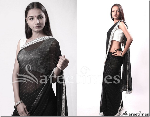 Nirmalya_Black_Georgette_Saree