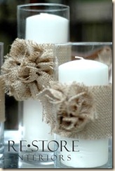 burlap flower