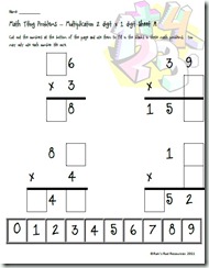 Tiling -2 digit x 1digit