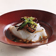 Roasted Cod with Shiitakes in Miso Broth