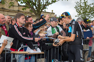 Christian Knees of Team Sky signing autographs