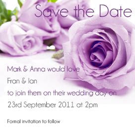Purple Roses 1 Save the Date