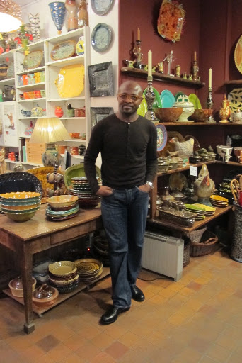 Eric Goujou in his beautiful shop that was chock-full of treasures.