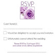 Purple Roses 5 RSVP Card