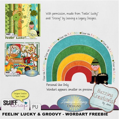 Leaving a Legacy Designs - Follow the Rainbow Wordart Preview