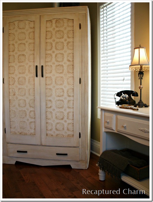 wallpapered armoire 022a