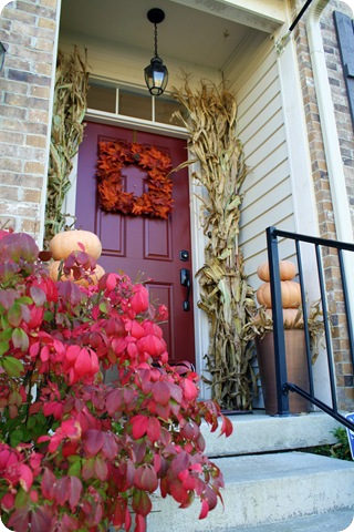 brick red front door