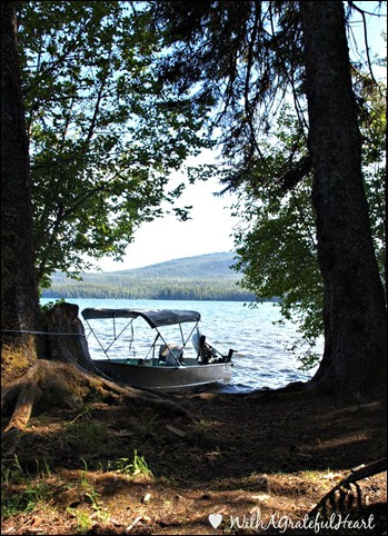Campsite View - Boat and Lake
