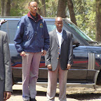 Au milieu, le président rwandais Paul Kagame lors d'une visite à Goma en RDC.