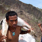 Goat hunters on Ili Boleng mountain (Tim Hannigan, April 2010)