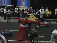 Robots hanging at end of round