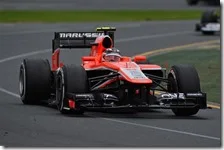 Bianchi con la Marussia nel gran premio d'Australia 2013
