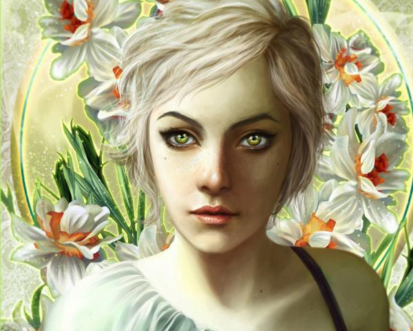 Girl Of White Flowers, Magic Beauties 3