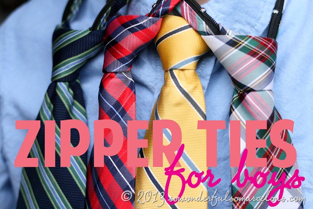 zipper ties for boys