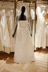 One of the mannequins dressed in one of 35 bridal designs. One of the mannequins dressed in one of 35 bridal designs.