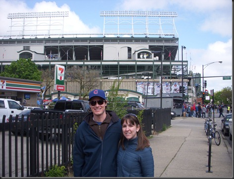 On Sheffield Street in front of Wrigley