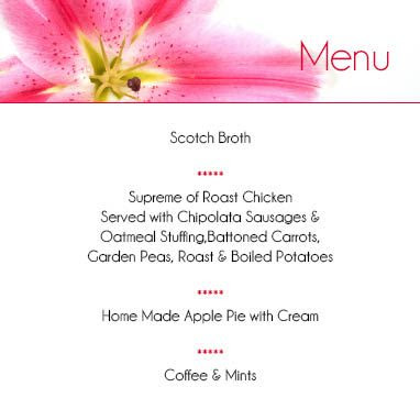 Tigerlily - JPGS 7 Menu