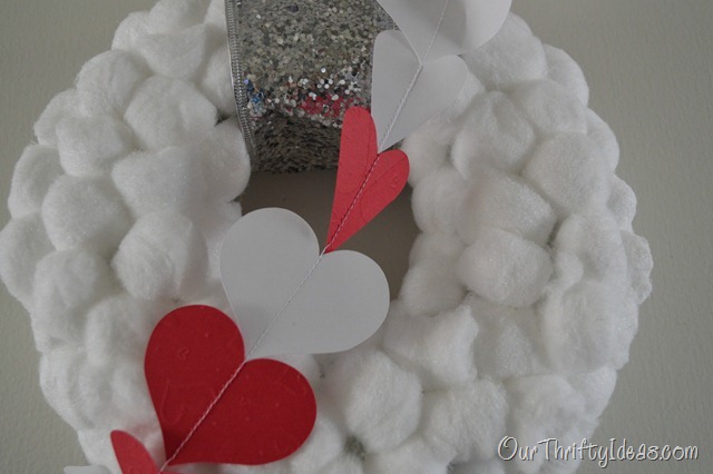 Our Thrifty Ideas: Dressing Up a Winter Wreath for Valentines Day