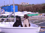 Gordo y Zaina  en el Club N&aacute;utico dispuestos a navegar.
