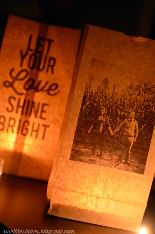 Cheap Crafts DIY Printed Paper Bag Luminaries cheap craft diy printed paper bag luminaries wedding decor
