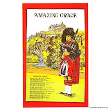 Teatowel - Highland Piper with Amazing Grace