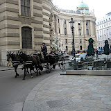 The street with the Imperial Hofburg Palace