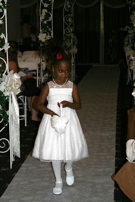 Lovely Flower Girl, Heaven Sent Wedding Chapel. Flower Girl Dresses, Bridal Boutique. Hamilton Ohio