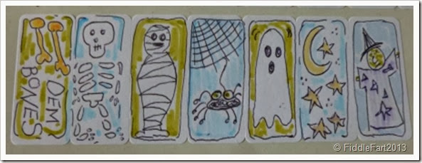 Doodled Halloween stickers. Doodled Halloween stickers.