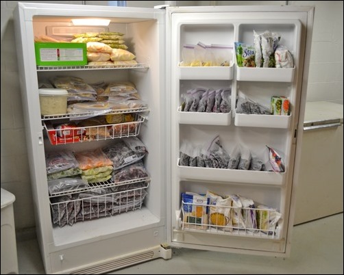 well stocked freezer