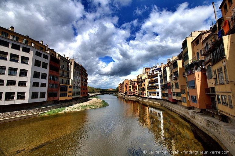Girona houses river
