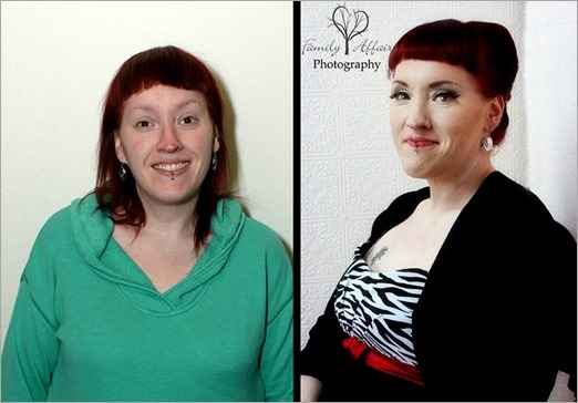 before & after, glamour photography