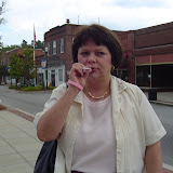 Bonnie smokes a cigarette in Elloree