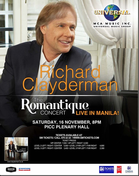 richard clayderman 22x28 concert poster